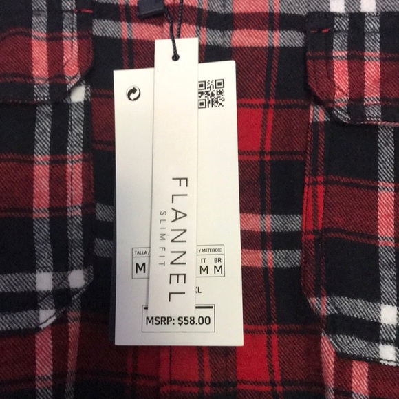 Men’s flannel shirt red and blue - Picture 2 of 3